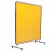 Welding Screen with Frame 6'x6' Welding Curtain Screen on 4 Wheels Yellow