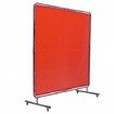 Welding Screen with Frame 6' x 6' Welding Curtain Screen on 4 Wheels Red