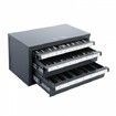 End Mill Dispenser Cabinet Three-Drawer End Mill Organizer Cabinet for 1/8" to 1" Steel End Mill Dispenser Organizer Cabinet with Labels 29-Compartment