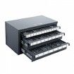 Drill Bit Dispenser Cabinet Three-Drawer Drill Bit Organizer Cabinet for 1/16" to 1/2" Steel Drill Dispenser Organizer Cabinet with Labels Stackable