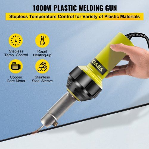 Roofing Welder PVC Welding Gun 3 pcs 1000W 220V Hot Air Welding Tool Kit