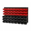 Wall Mounted Storage Bins 48-Bin Parts Rack Organizer Garage Plastic Shop Tool with Wall Panels Tool Organizer for Nuts Bolts Screws Nails Beads Buttons