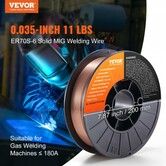 Solid MIG Welding Wire ER70S-6 0.035-inch 11LBS with Low Splatter and High Levels of Deoxidizers for All Position Gas Welding