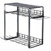Power Tool Organizer 8 Slot 3 Layers Cordless Drill Holder Wall Mount Battery Charging Station Storage Rack Multi-Function Garage Organization Heavy Duty
