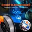 Flux Core Welding Wire E71T-GS 0.030-inch 10LBS Gasless Mild Steel MIG Welding Wire with Low Splatter for All Position Arc Welding and Outdoor Use