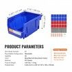 Plastic Storage Bin (137 mm x 105 mm x 78 mm) Hanging Stackable Storage Organizer Bin Blue/Red 24-Pack Heavy Duty Stacking Containers for Closet Kitchen