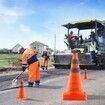 Safety Cones 2 Pack 18 inch Collapsible Traffic Cones Construction Cones with Reflective Collars Wide Base and A Storage Bag for Traffic Control Driving