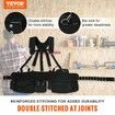 Tool Belt with Suspenders 29 Pockets 29-54 inches Adjustable Waist Size Tool Belts for Men 600D Polyester Heavy Duty Carpenter Tool Pouch Black