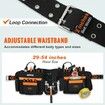Tool Belt with Suspenders 29 Pockets 29-54 inches Adjustable Waist Size Tool Belts for Men 600D Polyester Heavy Duty Carpenter Tool Pouch Black