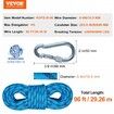 Static Climbing Rope 96 ft Outdoor Rock Climbing Rope 0.4'' /10mm 26KN