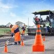 Safety Cones 4 Pack 18 inch Collapsible Traffic Cones Construction Cones with Reflective Collars Wide Base and A Storage Bag for Traffic Control Driving