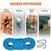 Static Climbing Rope 64 ft Outdoor Rock Climbing Rope 0.4'' /10mm 26KN