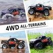 1:16 Amphibious Remote Control Car, 4WD Monster Truck Toys All Terrain, Rc Cars for Men Women，6 Up Year Old Boy or Girl Gifts, Christmas Toys, Orange