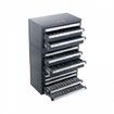 Drill Bit Dispenser Cabinet 3 Pieces Three-Drawer for 1/16" to 1/2" & Letter Sizes A to Z Five-Drawer Drill Bit Organizer for Wire Gauge