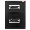 Double Door 3.5 cu.ft Safe Box with Key Lock Password Fireproof Bag Black