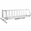 Floor Bike Rack 9 Holders Single-side Storage Stand For Garage Street Yard