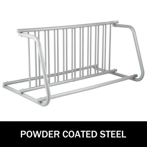 10 Holders Floor Bike Rack 59" Length All-Steel Grid Bike Rack 10-Bike Capacity Dual-Side Storage Stand for Garages Streets Yards Bike Events