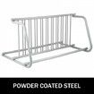 10 Holders Floor Bike Rack 59" Length All-Steel Grid Bike Rack 10-Bike Capacity Dual-Side Storage Stand for Garages Streets Yards Bike Events