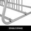 10 Holders Floor Bike Rack 59" Length All-Steel Grid Bike Rack 10-Bike Capacity Dual-Side Storage Stand for Garages Streets Yards Bike Events