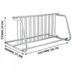 10 Holders Floor Bike Rack 59" Length All-Steel Grid Bike Rack 10-Bike Capacity Dual-Side Storage Stand for Garages Streets Yards Bike Events