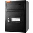 2.5 Cub Depository Safe Deposit Safe with Drop Slot Electronic Code Lock and 2 Emergency Keys 20.27''x13.97''x13.97'' Business Drop Slot Safe for Cash Mail