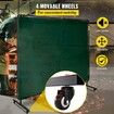 Welding Curtain Welding Screens 6' x 8' Flame Retardant Vinyl with Frame Green