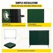 Welding Curtain Welding Screens 6' x 8' Flame Retardant Vinyl with Frame Green