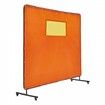 Welding Screen with Frame 6' x 8' Welding Curtain Screens Flame-Resistant Vinyl Welding Protection Screen with 4 Swivel Wheels (2 Lockable)