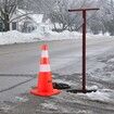 Safety Cones 28 in/73 cm Height 10 PCS PVC Orange Traffic Cone with 2 Reflective Collars and Weighted Base Used for Traffic Control Driveway Road Parking