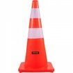 Safety Cones 28 in/73 cm Height 10 PCS PVC Orange Traffic Cone with 2 Reflective Collars and Weighted Base Used for Traffic Control Driveway Road Parking