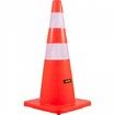 Safety Cones 28 in/73 cm Height 10 PCS PVC Orange Traffic Cone with 2 Reflective Collars and Weighted Base Used for Traffic Control Driveway Road Parking