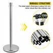 Crowd Control Stanchion Set of 2 Pieces Stanchion Set Stanchion Set with 5 ft/1.5 m Black Velvet Rope Silver Crowd Control Barrier