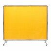 Welding Screen with Frame 6'x8' Welding Curtain Screen on 4 Wheels Yellow