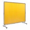 Welding Screen with Frame 6'x8' Welding Curtain Screen on 4 Wheels Yellow