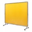 Welding Screen with Frame 6'x8' Welding Curtain Screen on 4 Wheels Yellow