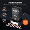 1440P HD Police Body Camera 64GB Body Cam with Audio Video Recording Picture Built-in 3500 mAh Battery 2.0" LCD Infrared Night Vision Waterproof GPS Cam