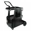 Welding Cart 2-Tier Heavy Duty Welder Cart with Anti-Theft Lockable Cabinet 265LBS Weight Capacity 360 degree Swivel Wheels Tank Storage Safety Chains