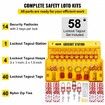 58 PCS Lockout Tagout Kits Electrical Safety Loto Kit Includes Padlocks Lockout Station Hasp Tags & Zip Ties Lockout Tagout Safety Tools