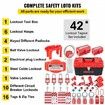 42 PCS Lockout Tagout Kits Electrical Loto Kit for Electrical Risk Removal