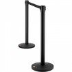 Crowd Control Stanchions 2-Pack Crowd Control Barriers Carbon Steel Baking Painted Stanchion Queue Post with 11FT Black Retractable Belt Belt Barriers