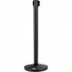 Crowd Control Stanchions 2-Pack Crowd Control Barriers Carbon Steel Baking Painted Stanchion Queue Post with 11FT Black Retractable Belt Belt Barriers