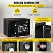 Safe Box 0.8 CU.FT Fingerprint Safe Box for Money w/ 2 Keys & Digital Keypad Q235 Steel Safe Box for Storing Cash Jewelry Pistols Documents Watches