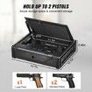 Gun Safe for Pistols Biometric Gun Safe with 3 Access Ways for 2 Pistols