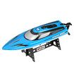 RC Boat with LED Light for Pools and Lakes, 2.4GHz Fast Remote Control Boat for Kids, Low Battery Reminder (Blue)