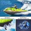 RC Boats 2.4GHZ Mini Remote Control Jet ski with Dual Motors & Led Lights Lakes and Swimming Pool Toys for Kids 6+