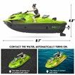 RC Boats 2.4GHZ Mini Remote Control Jet ski with Dual Motors & Led Lights Lakes and Swimming Pool Toys for Kids 6+