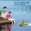 RC Boats 2.4GHZ Mini Remote Control Jet ski with Dual Motors & Led Lights Lakes and Swimming Pool Toys for Kids 6+