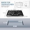 Maxkon 60cm Gas Cooktop 4 Burners Cooker Stove Cook Hob Top Black Glass Stovetop Surface NG LPG Auto Pulse Ignition Metal Knobs