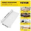 Plastic Table Cover 40 x 80 Inch 01.6 x 203.2 cm 1.5 mm Thick Clear Table Protector Rectangle Clear Desk Mat Waterproof & Easy Cleaning