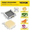 French Fry Cutter Chopper Replacement Blade & Push Block 3/8-inch 3 Pieces